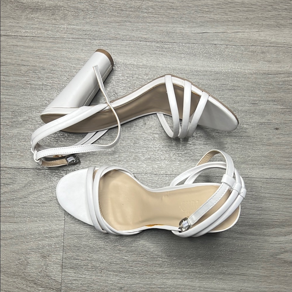 White Strappy Heels